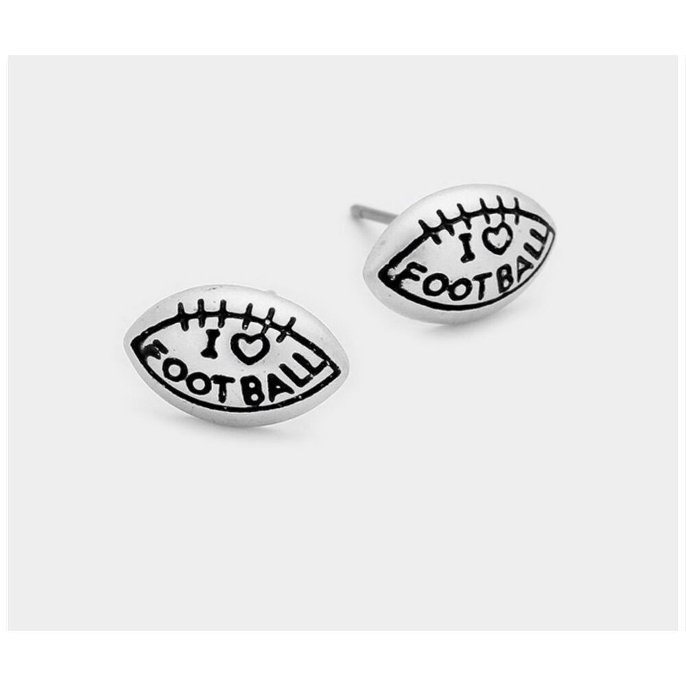 New Womens Boutique Rhinestone Trimmed Druzy Heart Stud Earrings